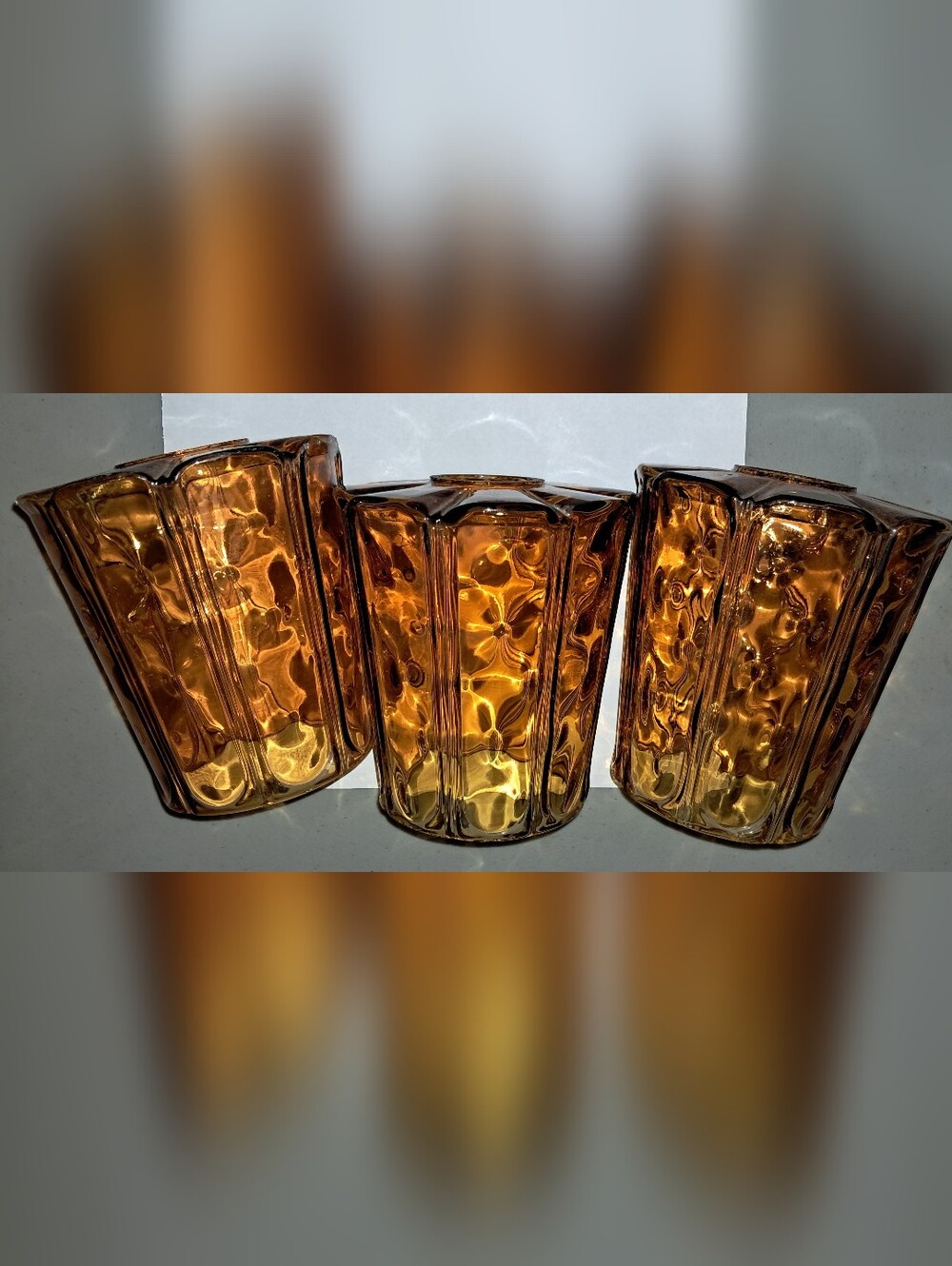 GLOBES GLASS ART DECO THREE (3)